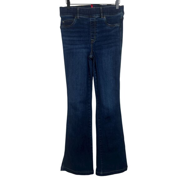 SPANX Denim Stretch Flare jeans Dark Wash Pull On Shapewear Medium - Picture 4 of 12